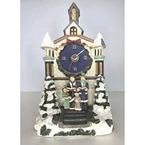 House Of Lloyd Christmas Around the World Carolers Clock Only Music Works No Bac